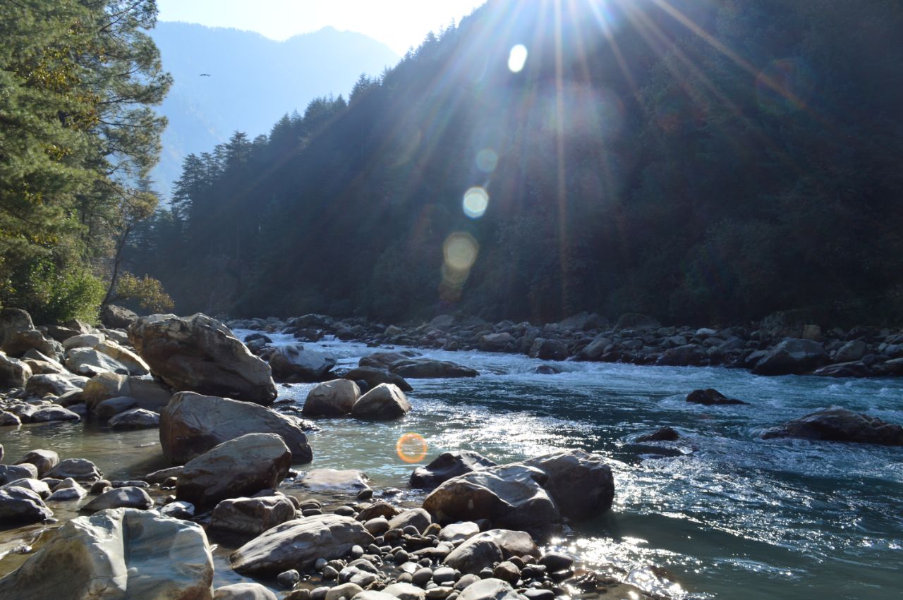 Sun and Mountain